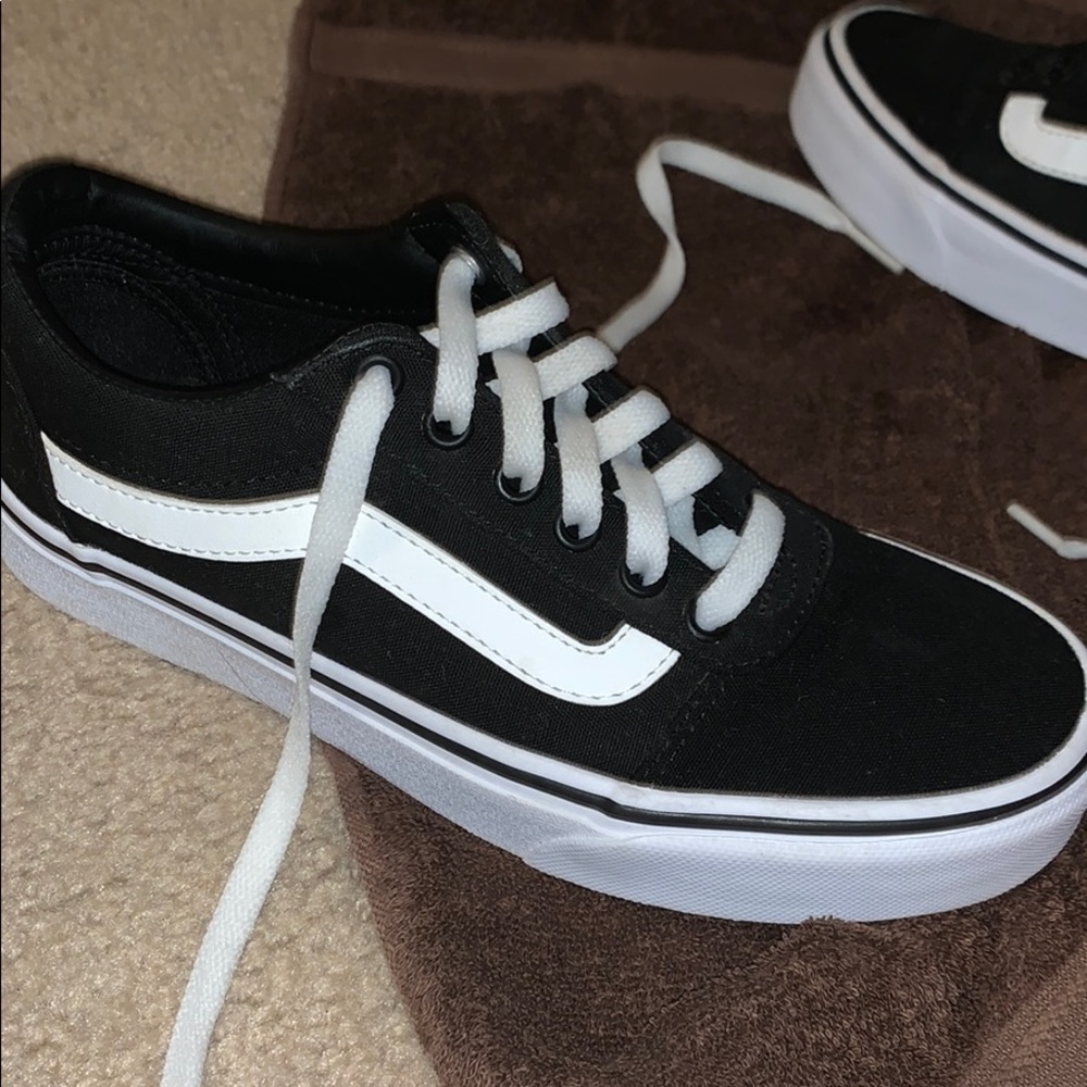 Black and white vans